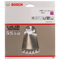 Bosch Professional 1x Kreissägeblatt Multi Material  Sägeblatt Ø 160 x 2,4 x 20 mm, 42 Zähne, Zubehör Kreissäge)