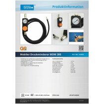 Güde Mobiler Druckluft Druckminderer MDM 300 Druck einstellbar