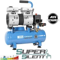 Güde Kompressor Airpower 105/8/6 SILENT 550W mit 6l Kesselinhalt, ölfrei, <r 59 dB