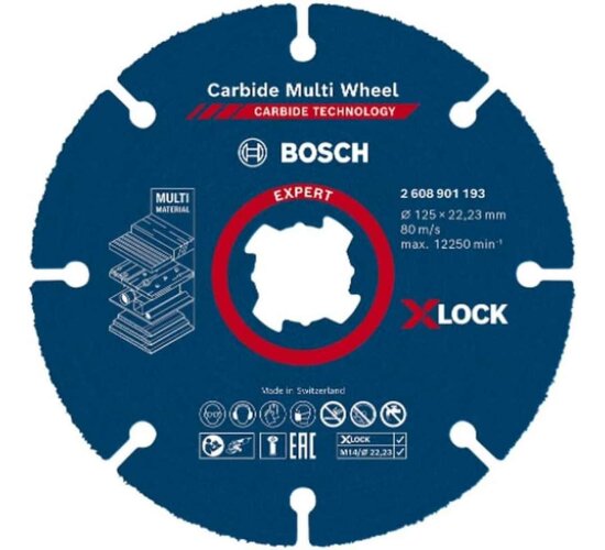 Bosch Expert Ø 125 mm Carbide Multi Wheel X-LOCK Trennscheiben (für Hartholz, ,