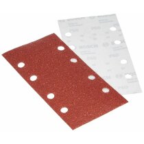 Bosch Schleifblatt Klett 10 Stück, 93 x 185 mm, K 60 für Schwingschleifer