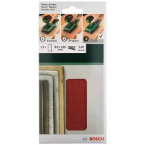 Bosch Schleifblatt Klett 10 Stück, 93 x 185 mm, K  240 für Schwingschleifer