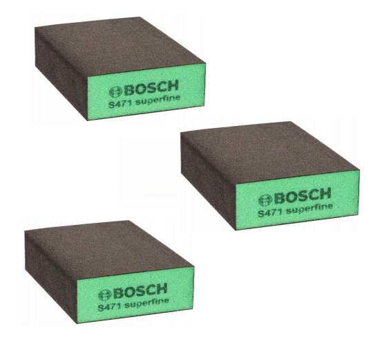 Bosch Schleifschwämme Superfine 100x68x25mm Schleifklotz Schleifschwamm gerade Kante